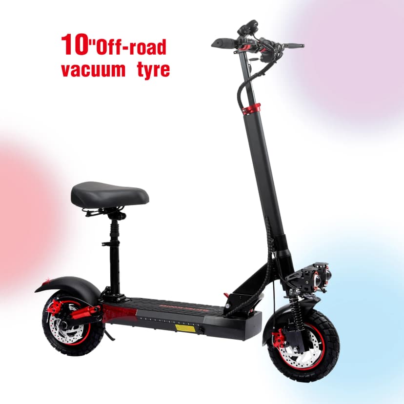 J01 Off-Road Electric Scooter with 10" Vacuum Tires and Triple Suspension