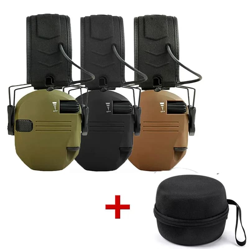 Foldable Tactical Electronic Earmuffs with Noise Reduction - 23DB NRR