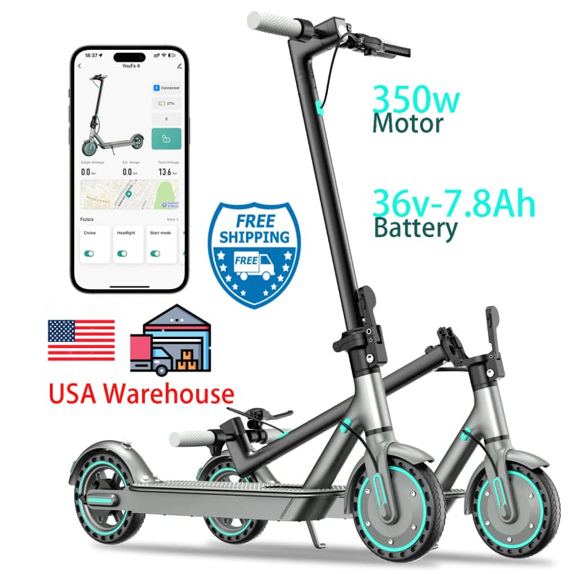 D8 Pro Electric Scooter - 350W Motor, 8.5 Inch Tires, Quick Foldable