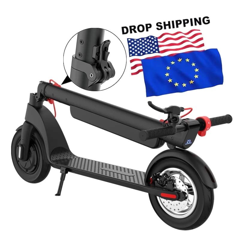 Kixin 10-Inch Electric Scooter, 250W Motor, Foldable Design, Black