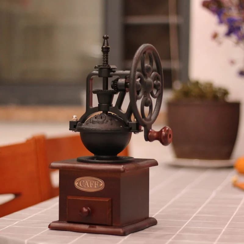 Retro Manual Hand-cranked Coffee Bean Grinder - Ferris Wheel Design
