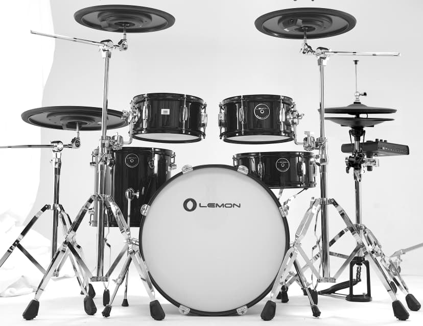 Lemon T950 9 Piece Mesh Head Electronic Drum Set - Black