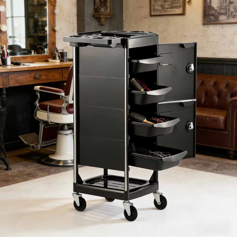 Siman Luxury Iron Salon Trolley Cart with Wheels - High Quality Design
