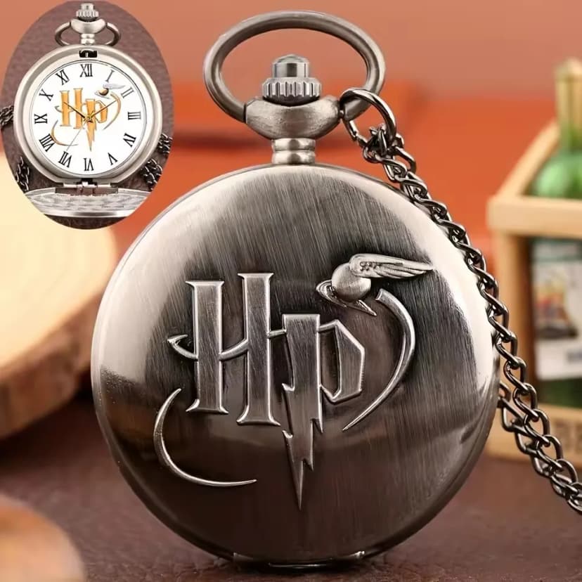 Harry Potter Hogwarts Retro Pocket Watch with Chain