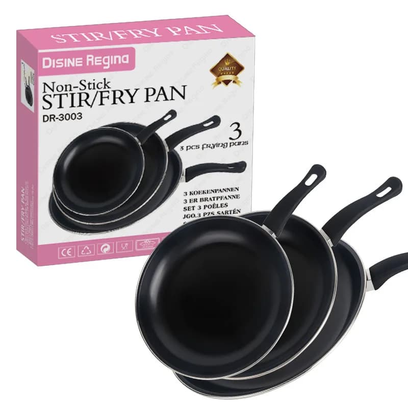 Disine Regina Non-Stick Frying Pan Set - 3 Pieces (20-24-28cm)