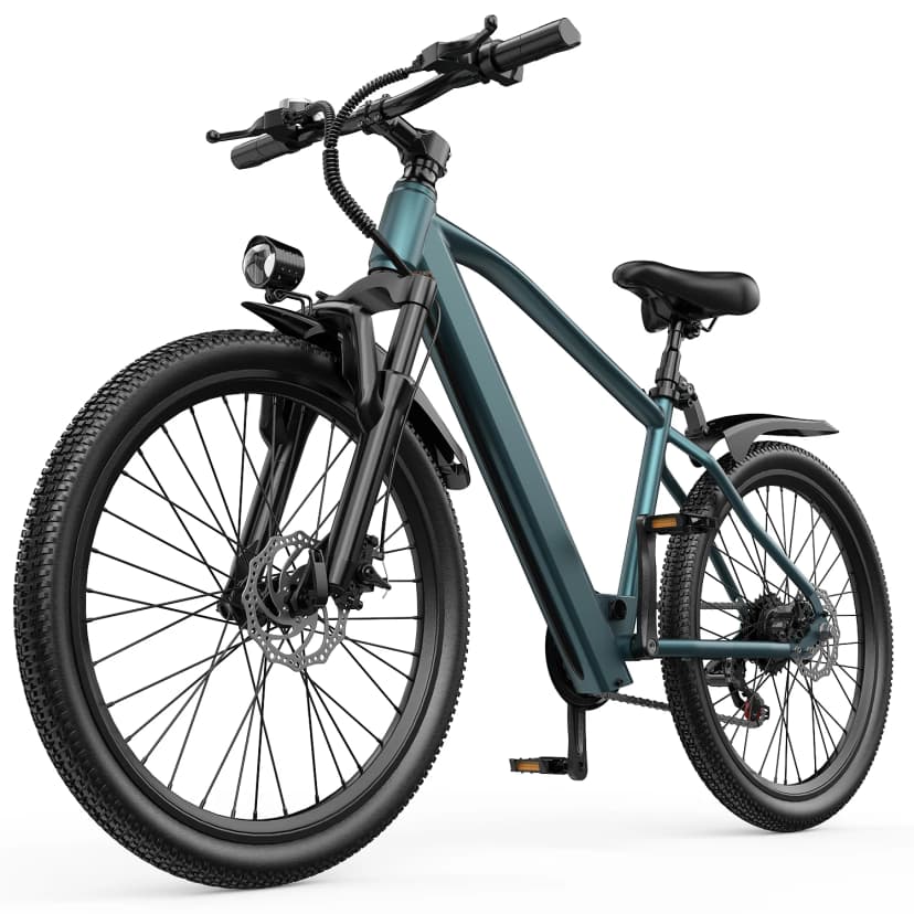 GT300 26 Inch 400W Electric Mountain Bike - Black/Green