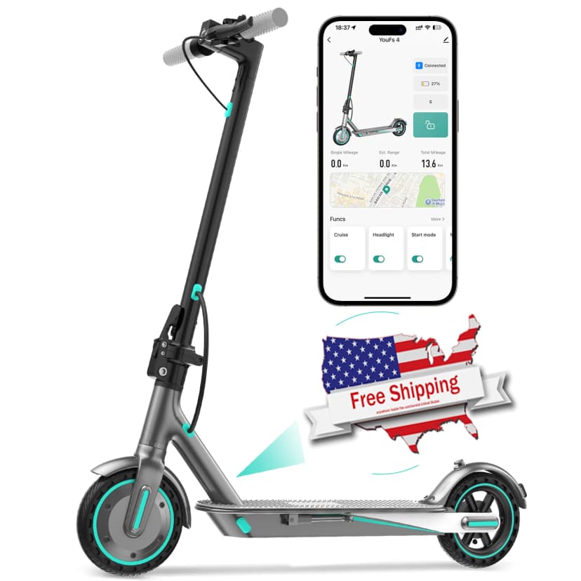 V8 Electric Scooter - 10.5Ah, 350W, Foldable, 8.5inch Tires, Free Shipping
