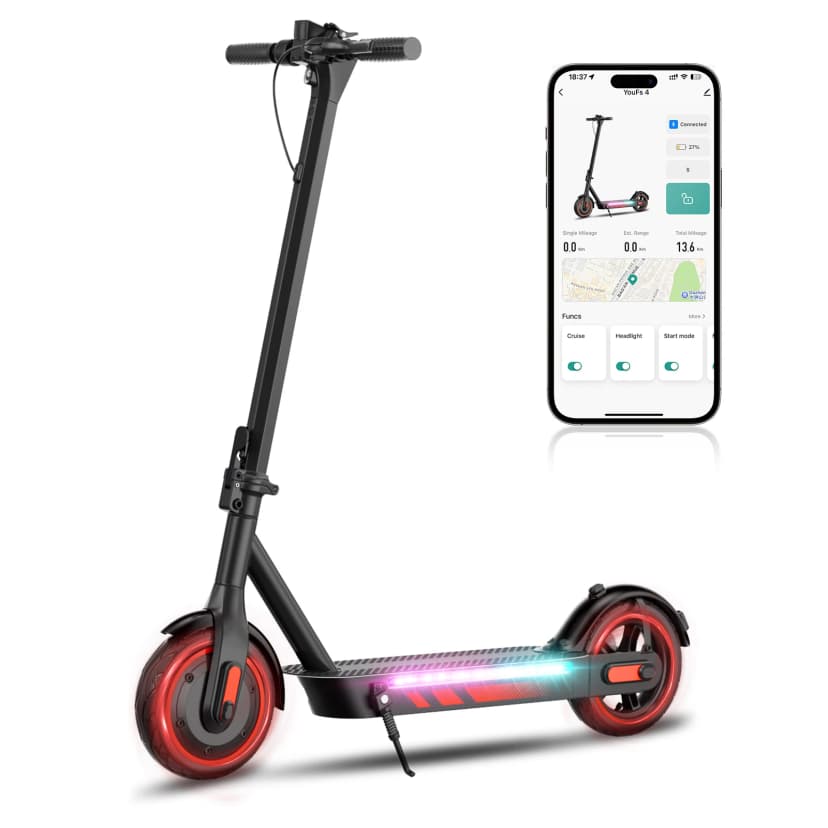 250W Electric Scooter with Smart App Control - 28 Miles Range